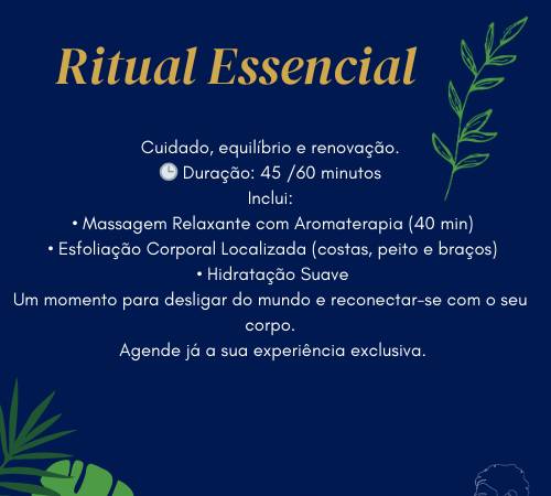 Massagens e depilação masculina.